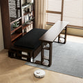 3 In 1 Convertible Sleeper Sofa Bed,Modern Velvet Loveseat Couch With Pull Out Bed,Small Beautiful Seat Futon Sofa Bed With Convertible Office Desk,Black Black Metal & Wood 2 Seat