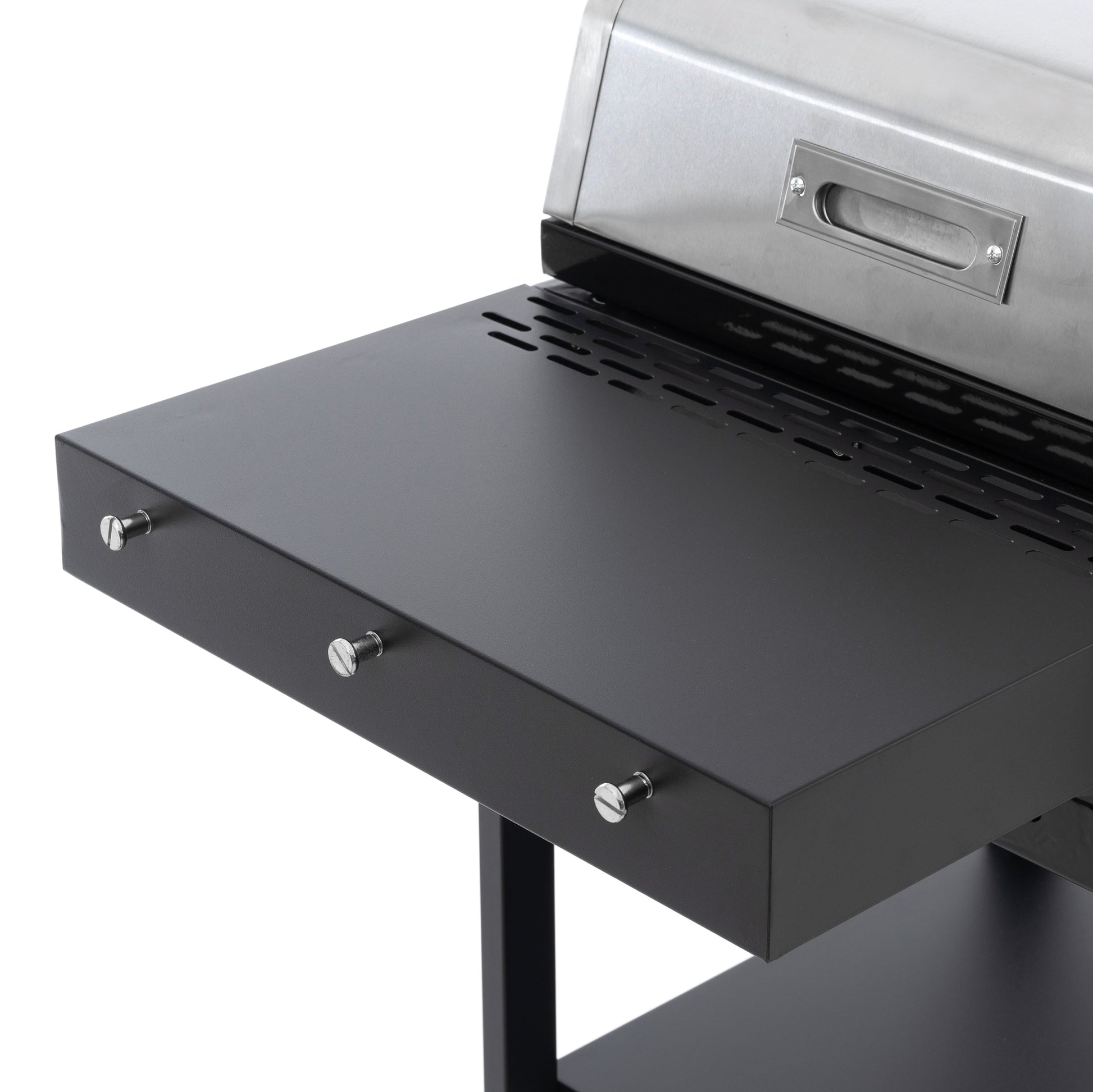 2 2 Multi Function Burner Gas Grill And Griddle Combo With Cover For Outdoor Cooking While Camping Or Tailgating Bbq,Frying,Pizza. Black And Silver Stainless Steel