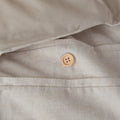 5 Piece Organic Cotton Oversized Comforter Cover Set W Removable Insert Natural Full Queen Natural Cotton