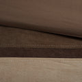 7 Piece Faux Suede Comforter Set Brown Queen Queen Brown Polyester