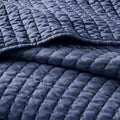3 Piece Quilt Set Navy King Cal King King Navy Polyester