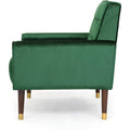 Mirod Comfy Arm Chair With Tufted Backmodern For Living Room, Bedroom And Study Emerald Velvet