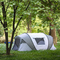 4 6 Persons White Gray Pop Up Boat Tent White Gray Polyethylene