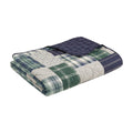 3 Piece Reversible Printed Quilt Set Green Navy King Cal King Green Navy Microfiber