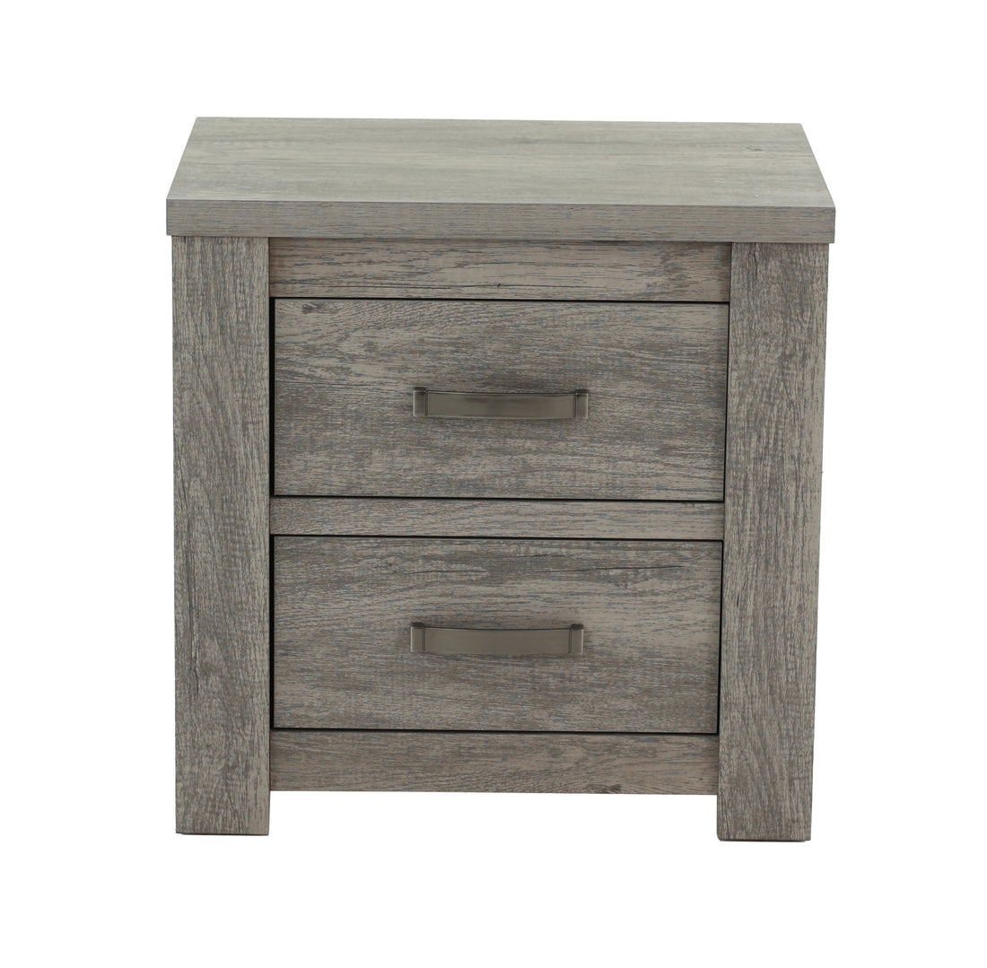 Bedroom Furniture Rustic Light Grey Simple 1Pc Nightstand 2 Drawers Bed Side Table Solidwood Light Grey 2 Drawers Bedroom Bedside Cabinet Modern,Transitional Pine Drawers Particle Board Mdf,Solid