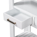 62.2'' Modern Console Table Sofa Table For Living Room With 4 Drawers And 2 Shelves White Solid Wood Mdf