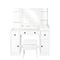 Vanity Desk With Mirror And Lights Makeup Desk With Drawers And Cabinet Vanity Table With Led Light Big Makeup Table White Particle Board Mdf