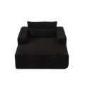 75 Inch Corduroy Sponge Sofa Lounge Chair,No Assembly Required,Fluffy Modern Sleeper Chair For Indoor Living Room Bedroom Black Foam Corduroy 1 Seat