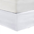 Wrap Around Adjustable Bedskirt White One Size White Microfiber