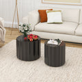 Coffee Table Set Of 2, Round Coffee Table ,Nesting Coffet Table,End Table,Circle Sidetable For Living Room ,Bedroom,Office Balcony Black Primary Living Space Artsy,Modern Coffee & End Tables Lacquered Mdf
