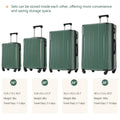 Hardshell Luggage Sets 6 Piece Suitcase Set, Expandable Lightweight Suitcases With Wheels, Tsa Lock For Men Women, Green Green Abs