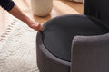 029 Teddy Fabric Swivel And Storage Chair With Back Cushion For Living Room,Dark Gray Dark Gray Primary Living Space Modern Foam Teddy