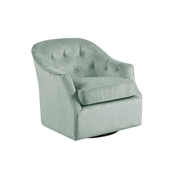 Calvin Swivel Chair Light Blue Solid Wood