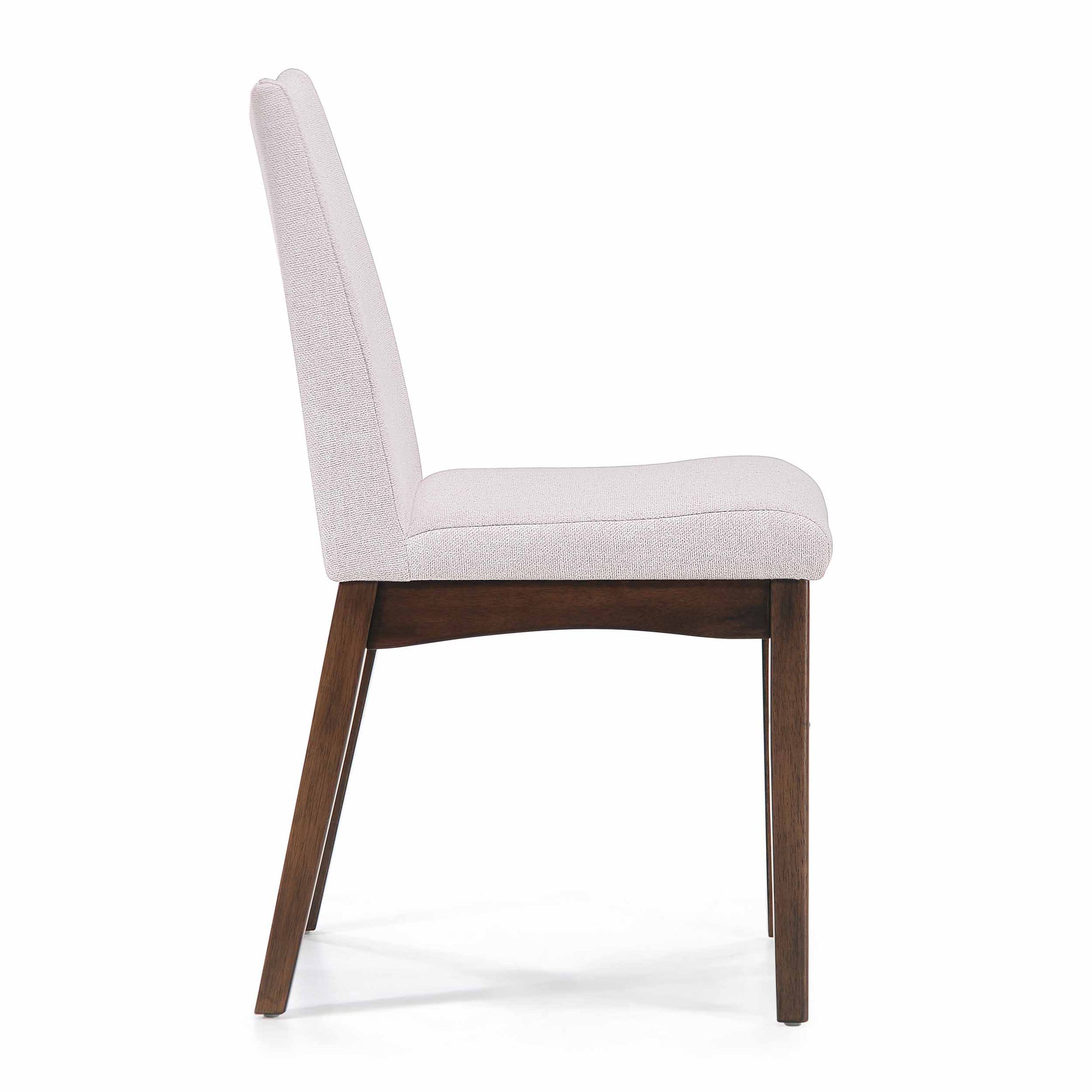 Dining Chair Set Of 2 Light Beige Fabric