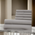 Forli 6 Piece Microfiber Full Sheet Set With Nano Technology The Urban Port, Gray Gray Microfiber