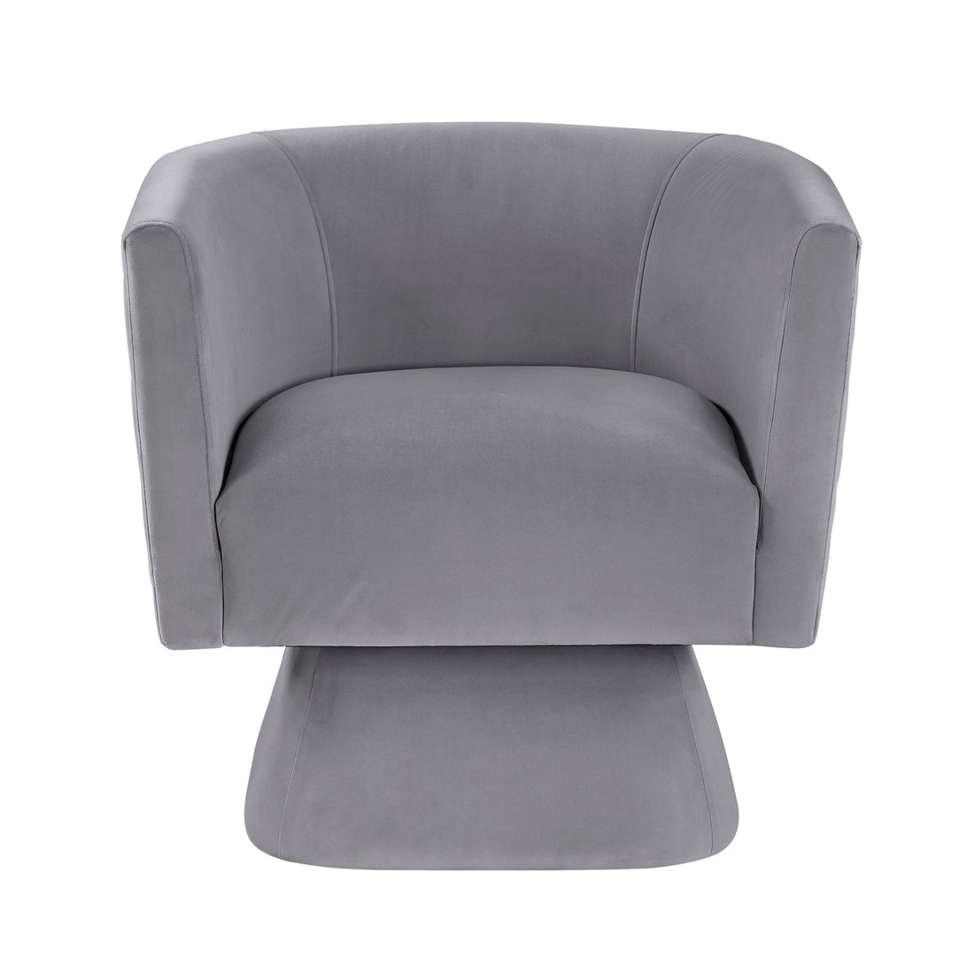 1Pc Swivel Chair Gray Velvet Fabric Upholstery Solid Wood Diamond Pattern Stitched Back Comfort Chair Living Room Furniture Gray Primary Living Space Contemporary Plywood,Solid Wood