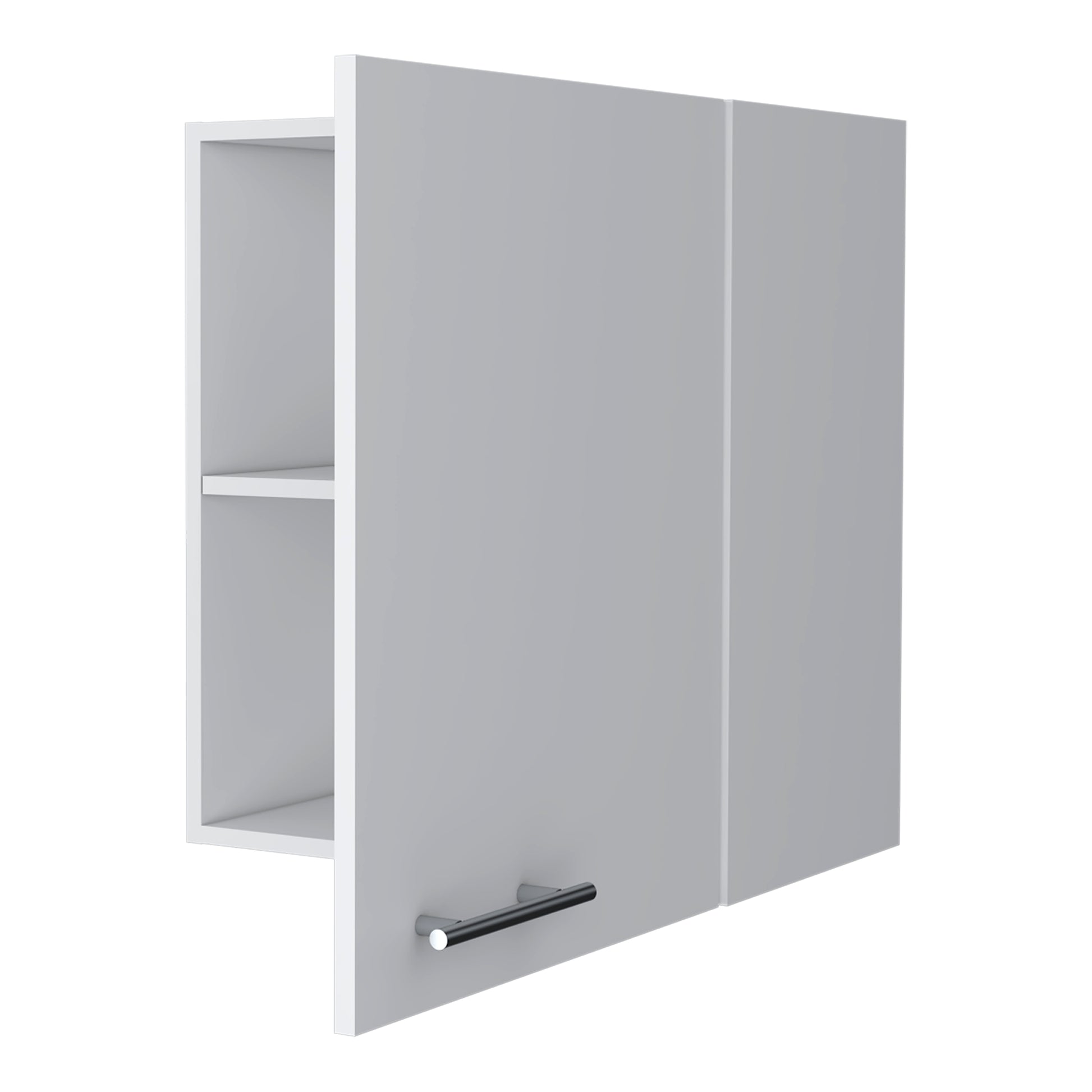 So Hi Wall Cabinet In Melamine With One Door, White 1 2 Spaces White Kitchen Modern Particle Board Melamine