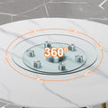 Double Layer Rotatable Round Glass.The Rotatable Design Makes It More Convenient To Retrieve And Place Items.The Upper Glass Has A Diameter Of 20 Inches, While The Lower Glass15 Inches. Transparent Glass