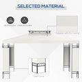 Outsunny 10' X 13' Patio Gazebo, Double Roof Outdoor Gazebo Canopy Shelter With Screen Decorate Corner Frame, For Garden, Lawn, Backyard And Deck, Cream White Cream White Steel