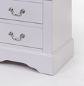Louis Philippe Iii White Finish Nightstand White Synthetic Wood