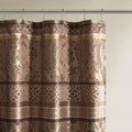 Jacquard Shower Curtain Brown Polyester