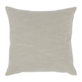 26 X 26 Throw Pillow, Pieced Fabric, Cotton, Leather, Frayed Fringes, Gray Grey Brown Cotton