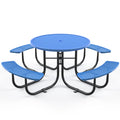 Round Outdoor Steel Picnic Table 46