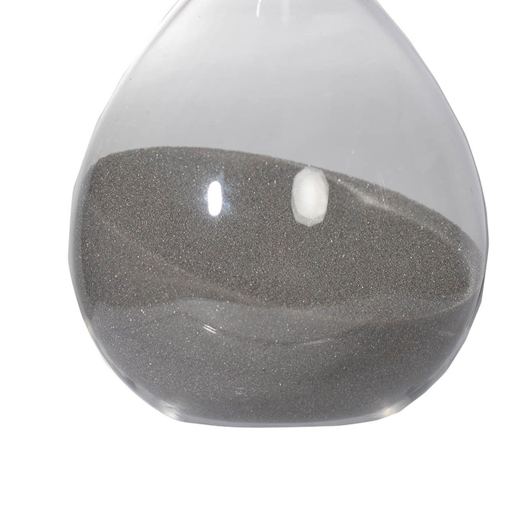 8" Ferdinand 30 Minute Hourglass, Gray Sand Gray Glass