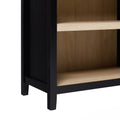 Modern 5 Shelf Open Arched Bookshelf Black Black Mdf Mdf