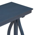 48 Inch Rustic Vintage Console Tablefarmhouse Style Entryway Table With Open Shelf And Sturdy Construction For Entryway And Living Room Navy Navy Distressed Finish Primary Living Space Antique,Rustic,Vintage Open Storage Console Tables Brushed