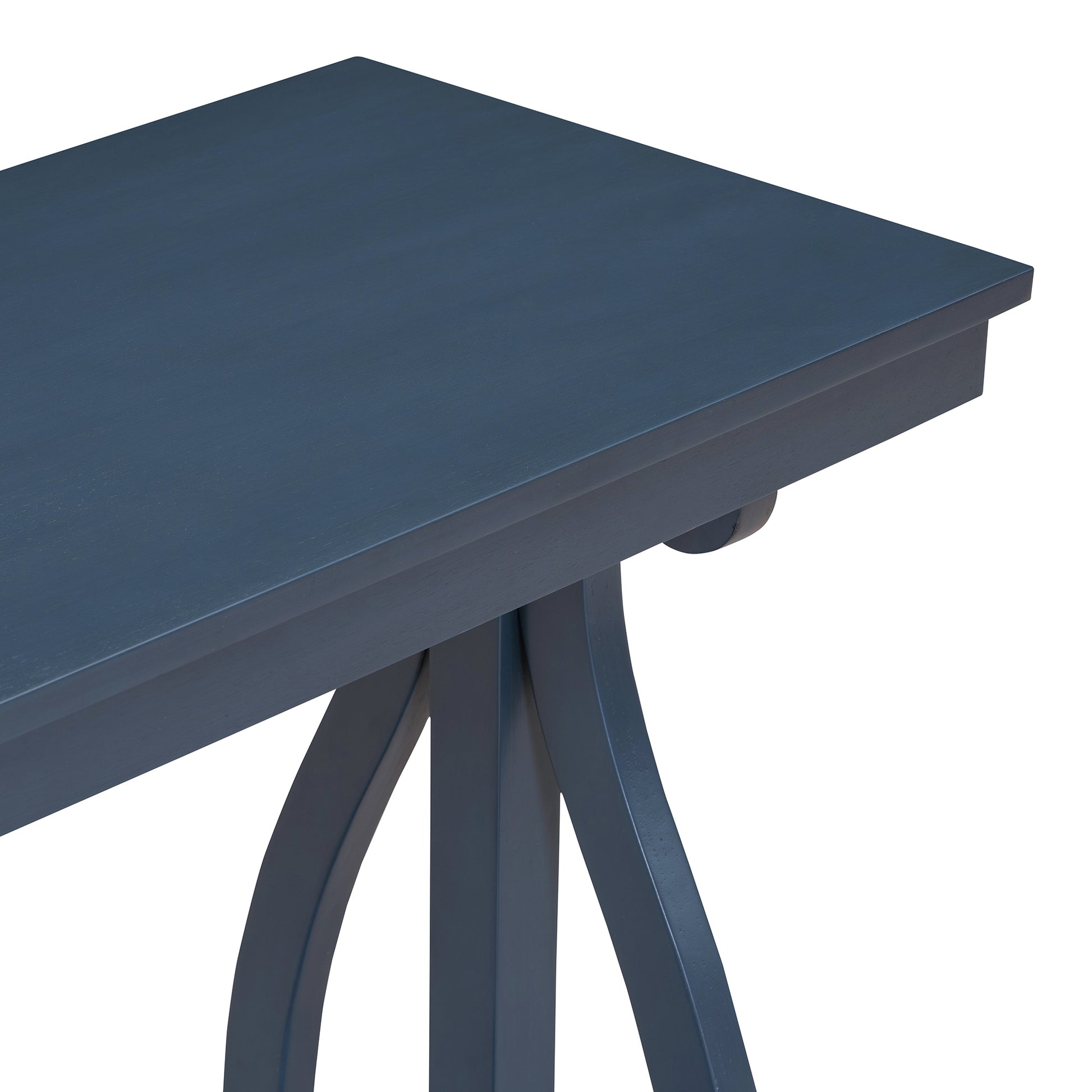 48 Inch Rustic Vintage Console Tablefarmhouse Style Entryway Table With Open Shelf And Sturdy Construction For Entryway And Living Room Navy Navy Distressed Finish Primary Living Space Antique,Rustic,Vintage Open Storage Console Tables Brushed