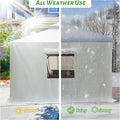 12'X16' Gazebo Cover For Hardtop Gazebos, Outdoor Universal Winter Gazebo Cover With Sidewalls And Mesh Windows, All Season Waterproof Enclosed Gazebo Cover, White White Polypropylene