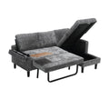 United Sectional Sofa Reversible Sectional Sleeper Sectional Sofa With Storage Chaise Gray Chenille