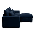 Sectional Sofa Comfy Corduroy Couch For Living Room With Pillows And Round Armrests, Modern Corduroy Sofa Sleeper Deep Couches With Storage Ottoman Blue, 2 Seat Blue Corduroy 2 Seat