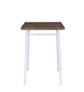 Oak And Chrome Square Bar Table Oak Primary Living Space Contemporary Rectangular Wood Metal