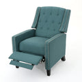 Classic Teal Fabric Push Back Chair Teal Fabric