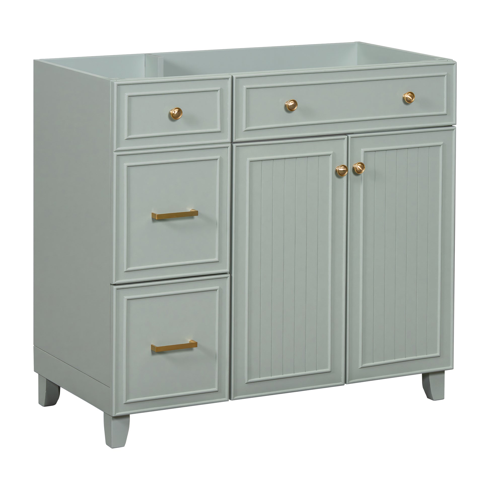 Cabinet Only 36" Green Bathroom Vanity Sink Not Included Green Bathroom Solid Wood Mdf