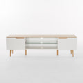 Tv Stand White Oak 50 59 Inches Wood