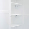 Full Size Bunk Bed With Wardrobe,Desk And Shelves,White White Mdf Lvl