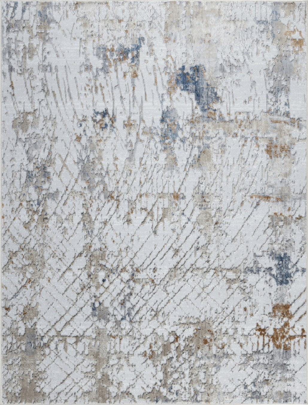 Textures Gc Art2004 Multi 2 Ft. 7 In. X 7 Ft. Area Rug White Polyester