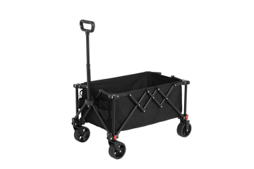 Folding Wagon Carts,Folding Wagon Cart With All Terrain Wheels,Heavy Duty Garden Carts With Adjustable Handle,Outdoor Utility Wagon For Camping Shopping Sports Fishing Black Black Steel