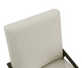 Black Metal Base Contemporary Side Chairs Set Of 2Pc, Cream Fabric Upholstered Dining Furniture Black Cream Dining Room Contemporary,Modern Side Chair Set Of 2 Metal