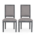 Dining Chair Grey Fabric