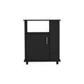 Clayton Kit Lower Microwave Cabinet Black Dining Room Modern Mdf Shelves Included Engineered Wood