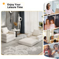Single Sofa Chair That Converts To A Single Sofa Bed For Living Room, Guest Room, Playroom, White Creamy White Primary Living Space Modern Foam Linen