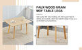 Wood Colored Mfc Desktop With Rubber Wooden Legs, Foldable Computer Desk, Foldable Office Desk, 4 Modern Chairs Can Rotate 360 Degrees,The Seat Cushion Is Made Of Pu Material. Zd 1545 C 1162 Wood Wood