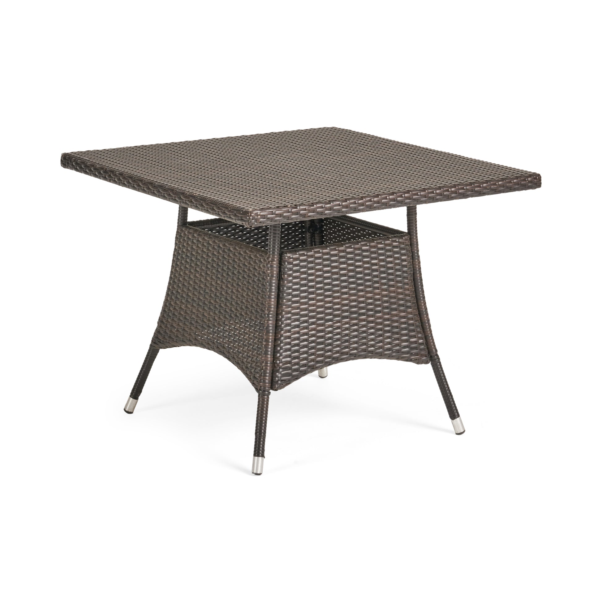 Corsica Sq Dining Table Brown Polyethylene