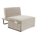 Modern Corduroy Sofa Bed,Couch Chair,Sleeper Bed,Small Lounge Sofa W Reclining Backrest,Furniture For Living Room,Bedroom,4 In 1 Convertible Sleeper Sofa Bed, White White Corduroy 1 Seat