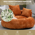 Coolmore Lazy Sofa Durable Comfort Lounger High Back Bean Bag Chair Couch With Three Pillows For Adults And Kids, Indoor & Outdoor, Single Gaming Sofa Chair For Bedroom,Office Orange Chenille Orange Foam Chenille 1 Seat