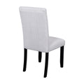 5 Piece Round Dining Table Set, 43 Inch Modern Dining Table And 4 Upholstered Chairs For Dining Room, Kitchen Room, Living Room, Easy Assembly Upholstered Chair Beige White Dining Room American Design,Farmhouse,Mid Century Modern,Modern Round Round
